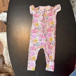 Pink Smiley Kids One Piece